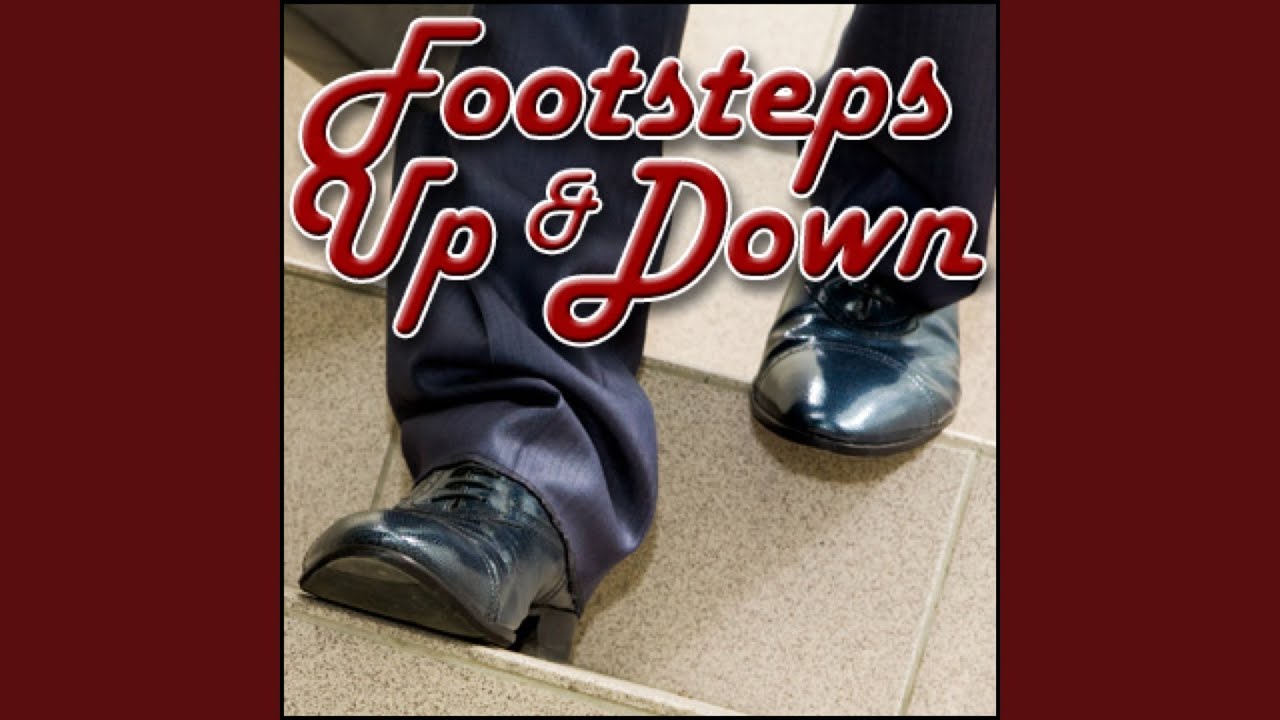 Footsteps, Metal - Male Sneakers: Down Stairs Metal Footsteps, Male Footsteps