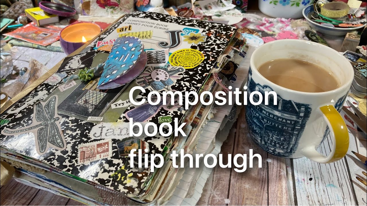 Composition book creative journal flip through & mini Christmas journal
