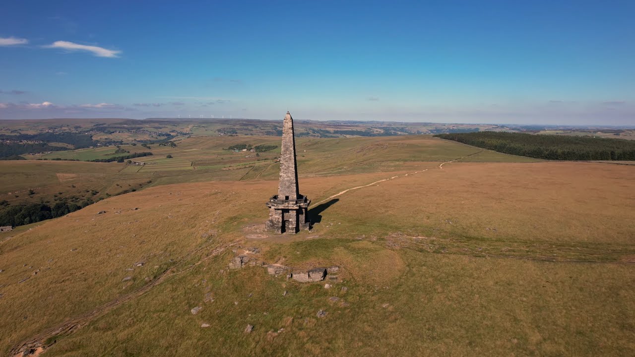 Stoodley Pike Monument Todmorden DJI air2s #Rochdale #Todmorden