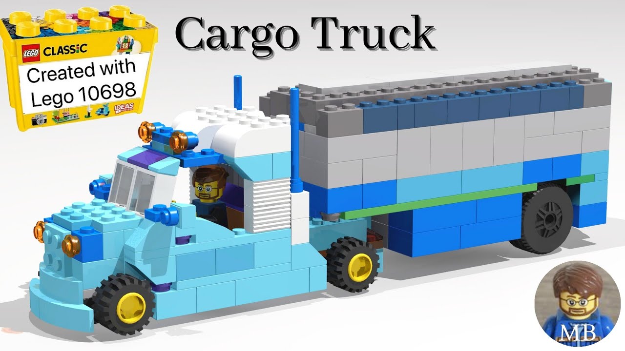 Building a Cargo Truck using LEGO® Classic 10698 - DIY instruction ideas