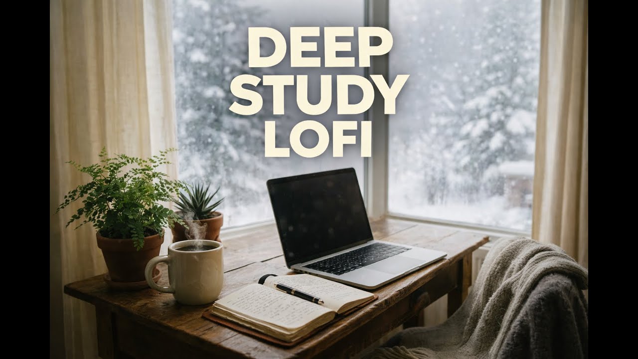 Winter Study Lofi ☕ Slow Coffee Music for Deep Focus (1 Hour)