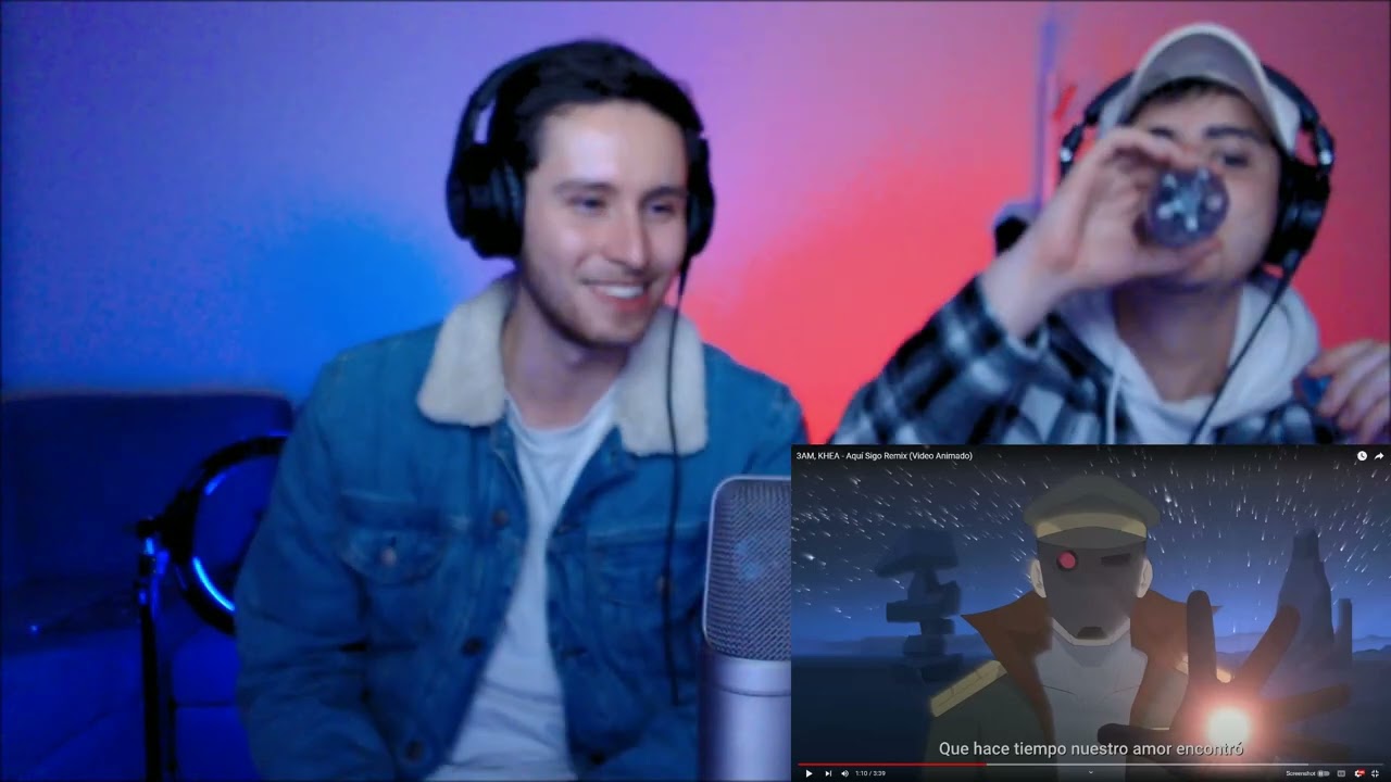 [Reacción] 3AM, KHEA - Aquí Sigo Remix (Video Animado) | ANYMAL LIVE 🔴