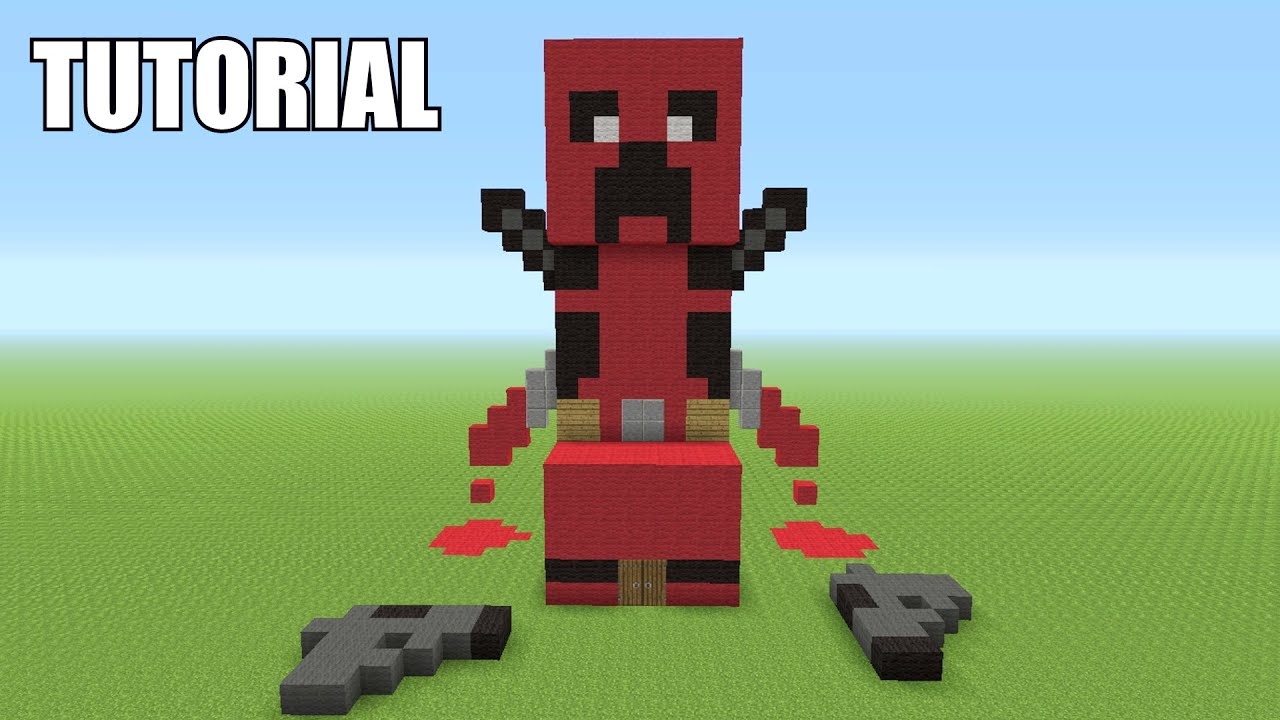 Minecraft Tutorial: How To Make A DEADPOOL CREEPER!! Survival House (ASH#44)