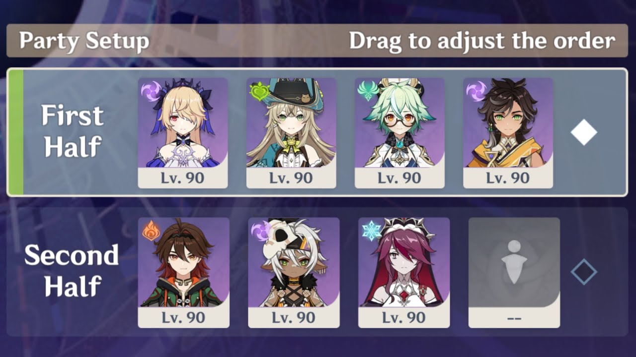 [6.1 Abyss] Sethos + Gaming Floor 12 Full Stars (Four Stars Weapons Only)