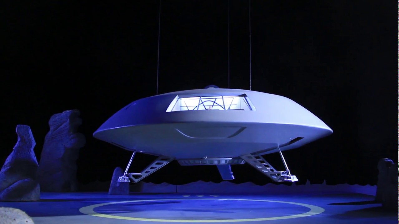 Jupiter 2 four foot spaceship landing at Cosmic Films Studio