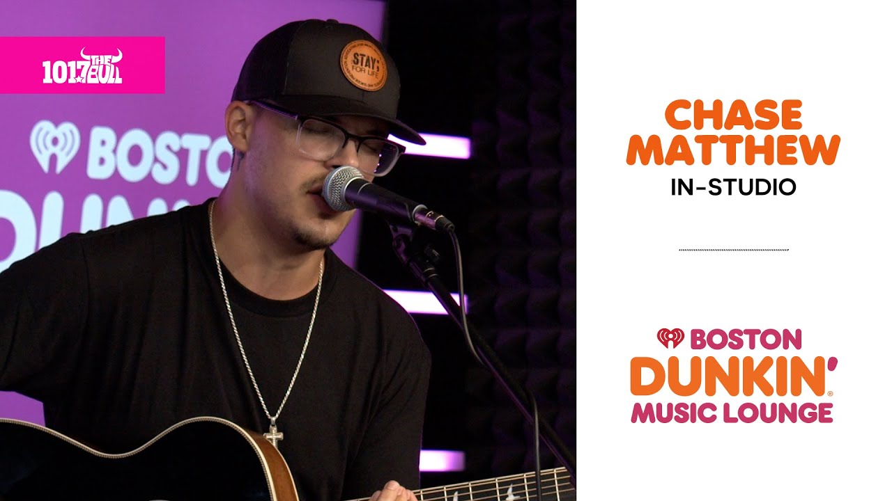 Chase Matthew Performs in Kiss 108's Boston Dunkin' Music Lounge