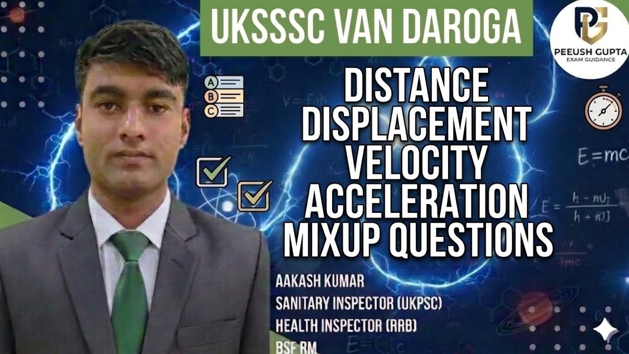 Mixup mcqs motion I uksssc vandaroga l scaler l  head constable telecom l etc