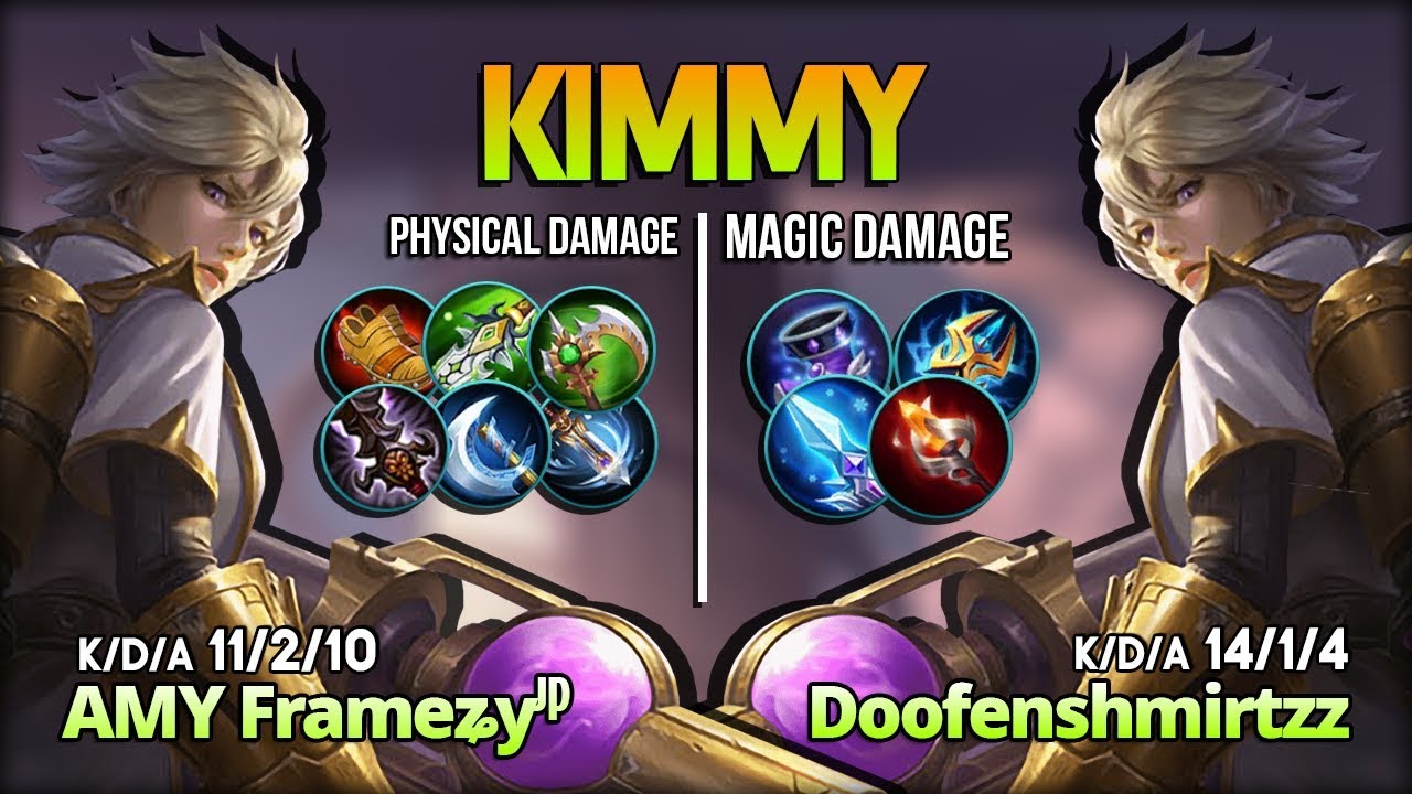 Physical or Magic Damage? Kimmy Gameplay by AMY Frameʑyᴶᴾ & Doofenshmirtzz ~ Mobile Legends