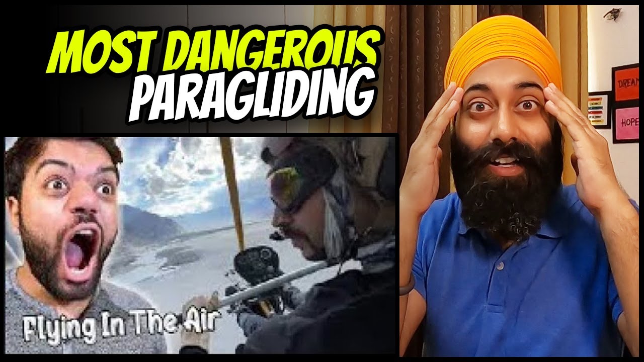 Indian Reaction on Most dangerous paragliding in the world😱| Flying in the air😍 | PunjabiReel TV