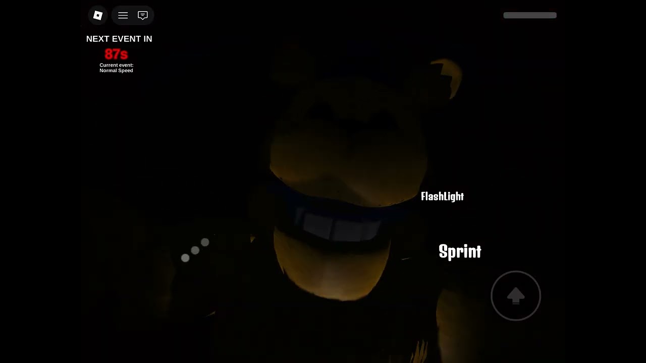 Playing roblox horror game fast fredbear (jumpscare warning)
