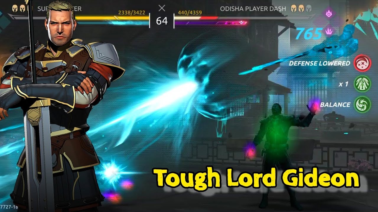 Tough Lord Gideon Player 🥵☠️ but I have Marcus & June ☠️⚔️ | Shadow Fight 4 Arena