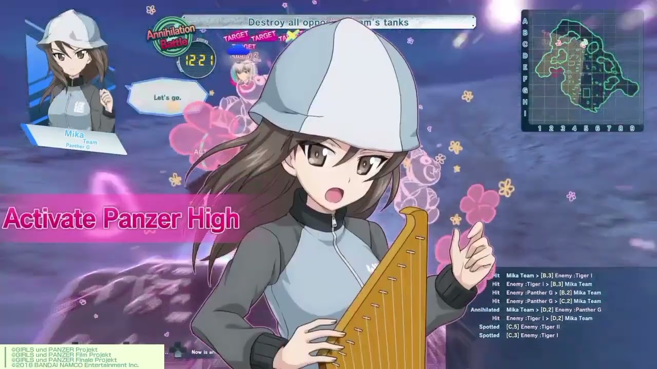 Girls und panzer Dream Tank Match Mika vs Comanders Kuromorimine