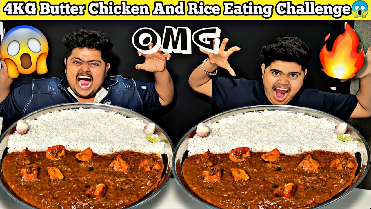 4KG BUTTER CHICKEN AND RICE EATING CHALLENGE 😱 | KANDA LOVERS FOOD EATING CHALLENGE 🔥😋