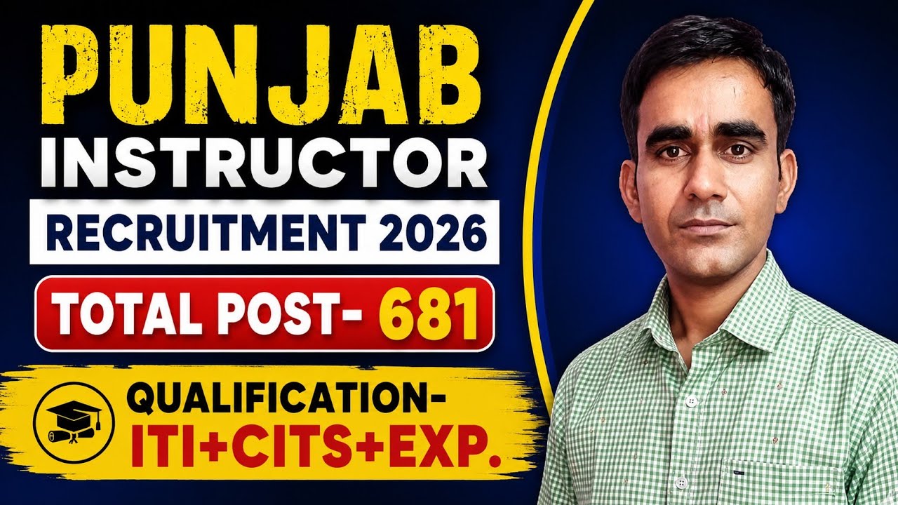 PSSSB ITI Instructor vacancy 2026 punjab iti instructor recruitment 2026