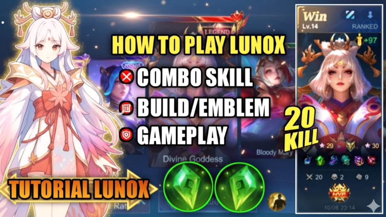 TУТОРИАЛ LUNOX, КОМБО, БИЛД 2025, ГЕЙМПЛЕЙ | КАК ИГРАТЬ ЗА LUNOX КАК ПРО