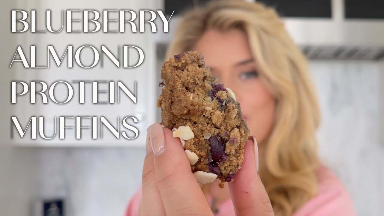 Blueberry Almond Protein Muffins