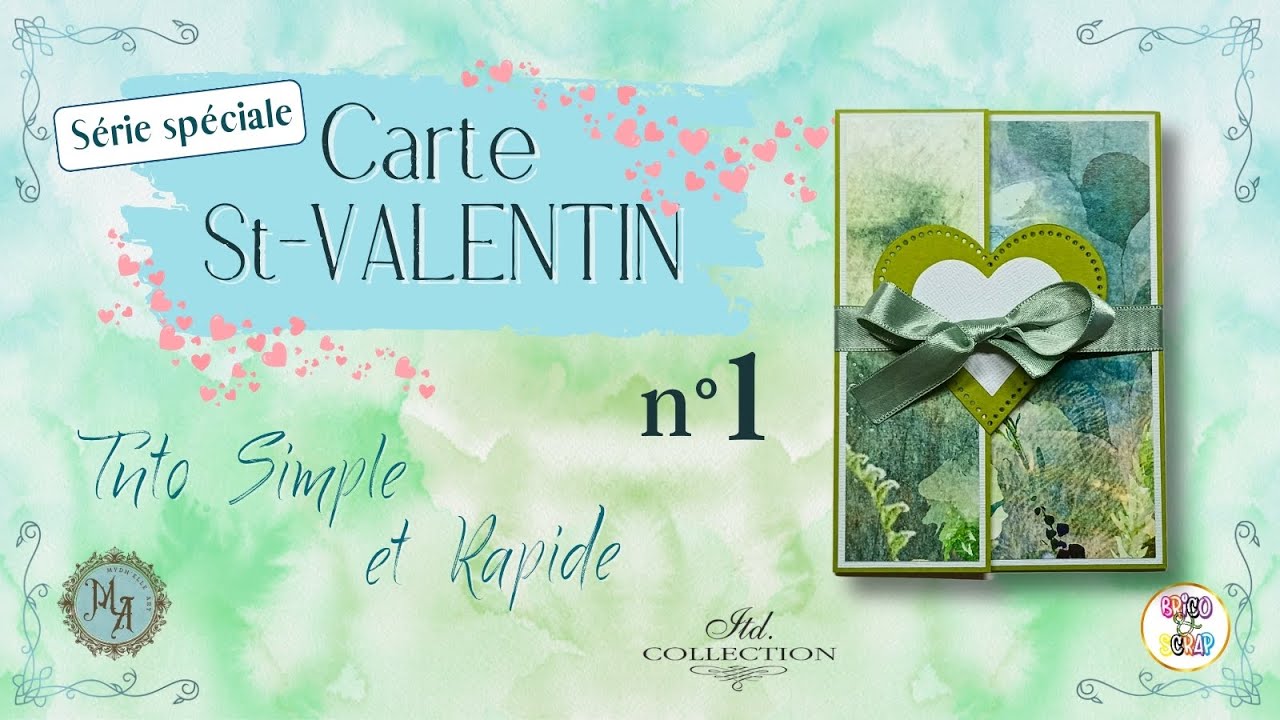 💕 CARTE ST-VALENTIN 2025 ORIGINALE ET RAPIDE 1 #tuto #scrapbooking #cards #carte @MydhelleArt