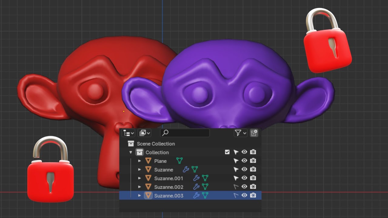 Blender: How To Lock Objects From Selection