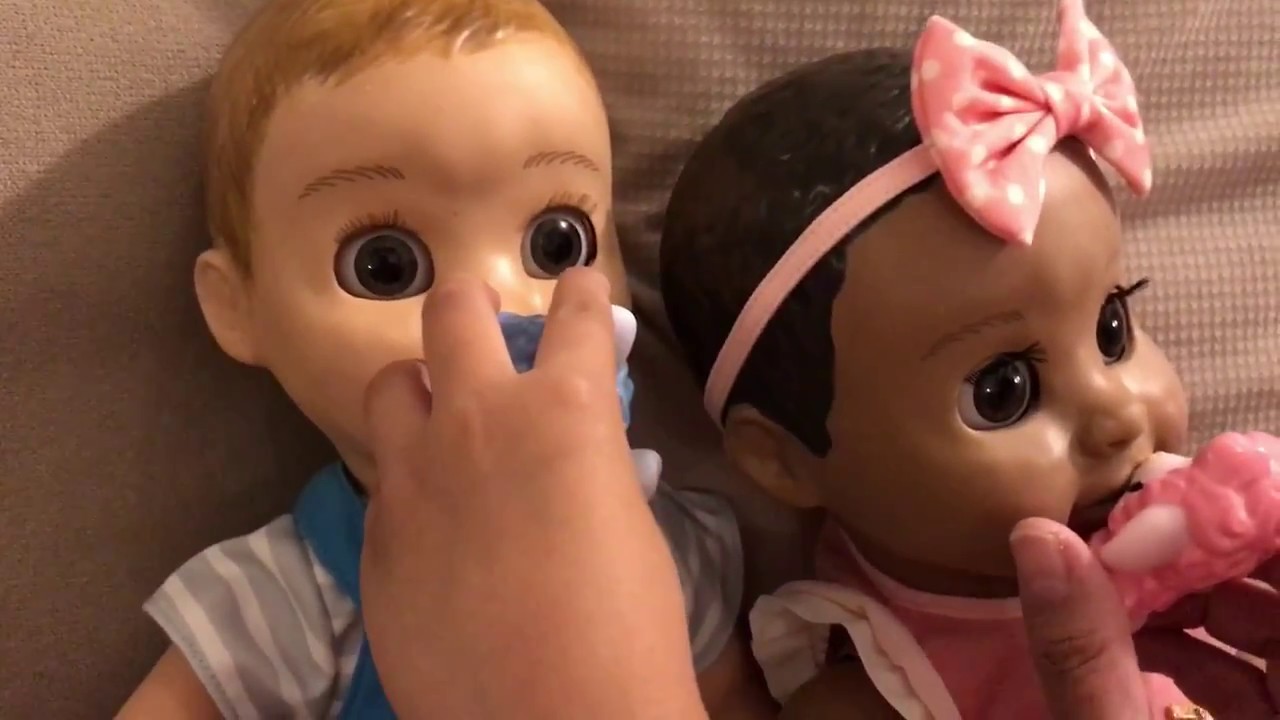 Two Luvabella/Luvabeau Babies Interact! Playing With Realistic Robot Baby Dolls