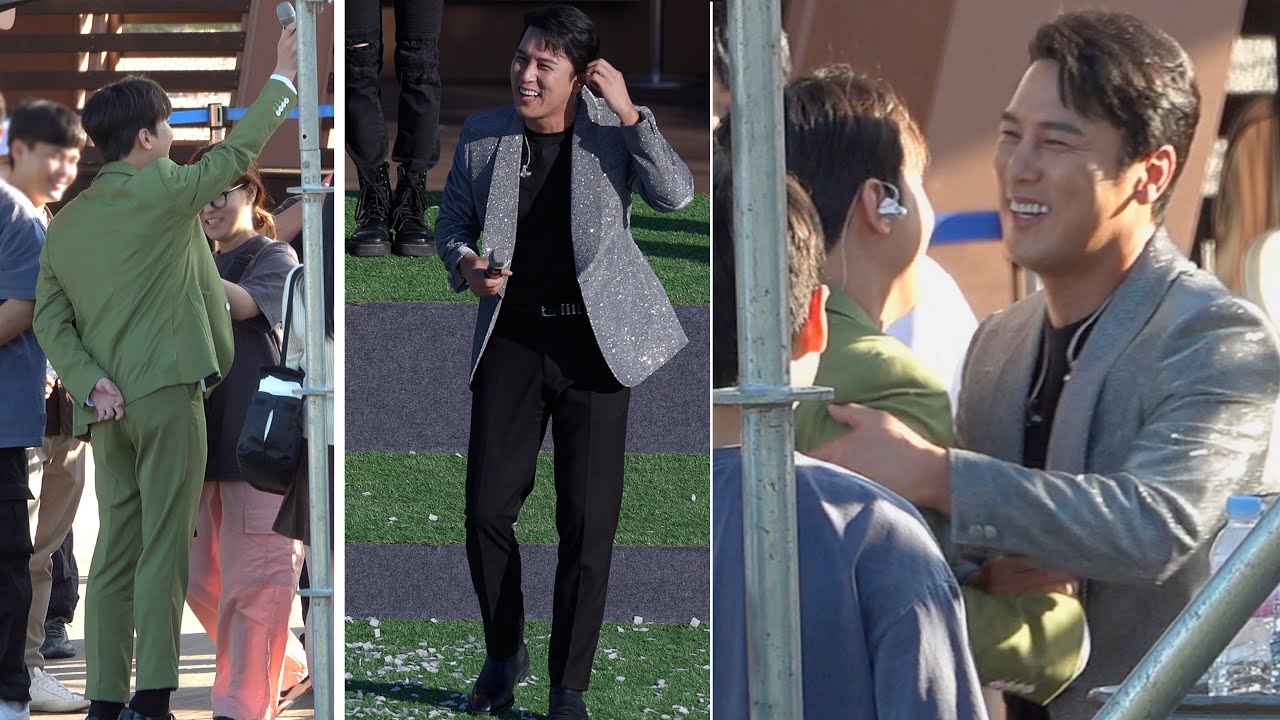 이찬원 '무대에 오르기전에 백스테이지에서 장민호 형님 7번국도 노래중 코러스반주를 넣으며 깜짝 듀엣 무대가 되자 결국 웃참에 실패한 장사슴님😊' 두가수의끈끈한 우정이 돋보이는 영상