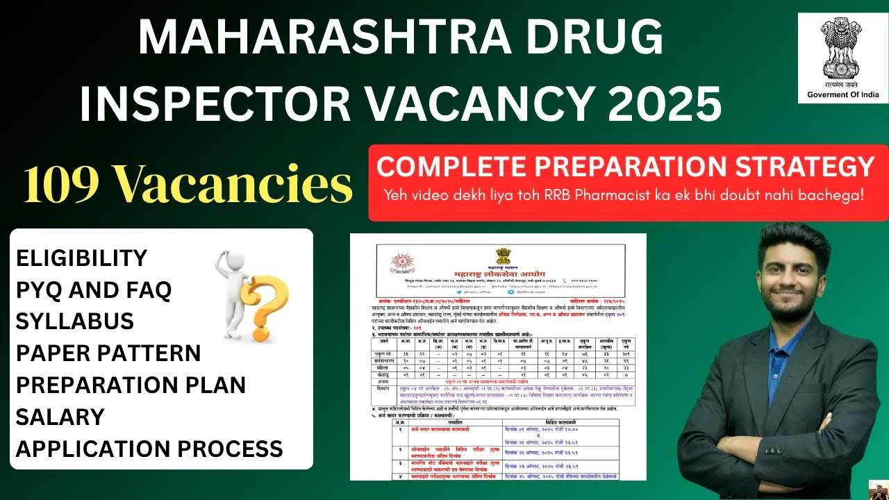 MAHARASHTRA STATE DI PREPARATION PLAN STRATEGY SYLLABUS PAPER PATTERN ELGIBILITY SALARY #MPSC DI