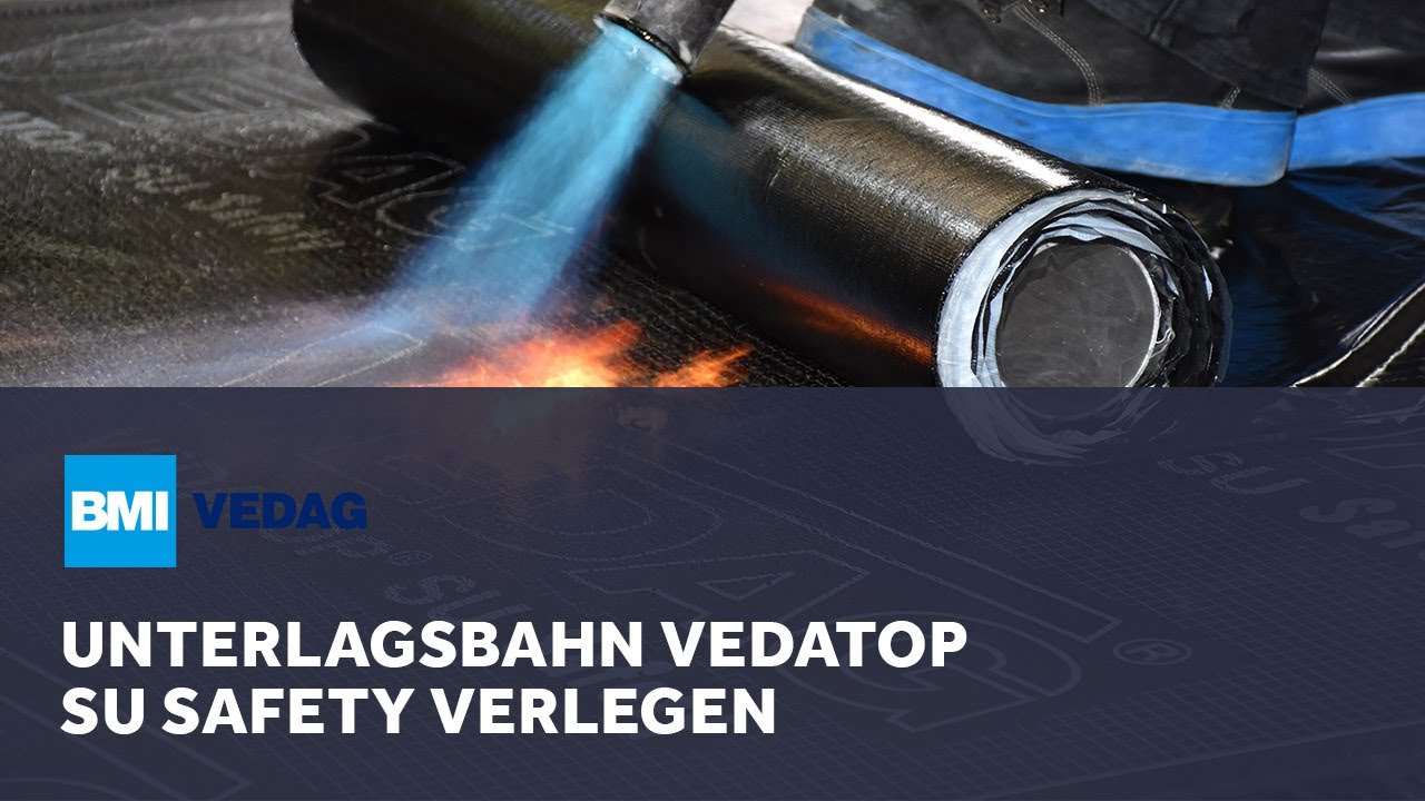 Unterlagsbahn Vedatop SU Safety verlegen - kaltselbstklebend & mit Sicherheitsnaht | BMI Vedag