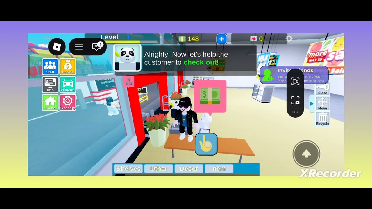 Roblox ( My Supermarket) gameplay with Upgrade Store Like and Subscribe 
