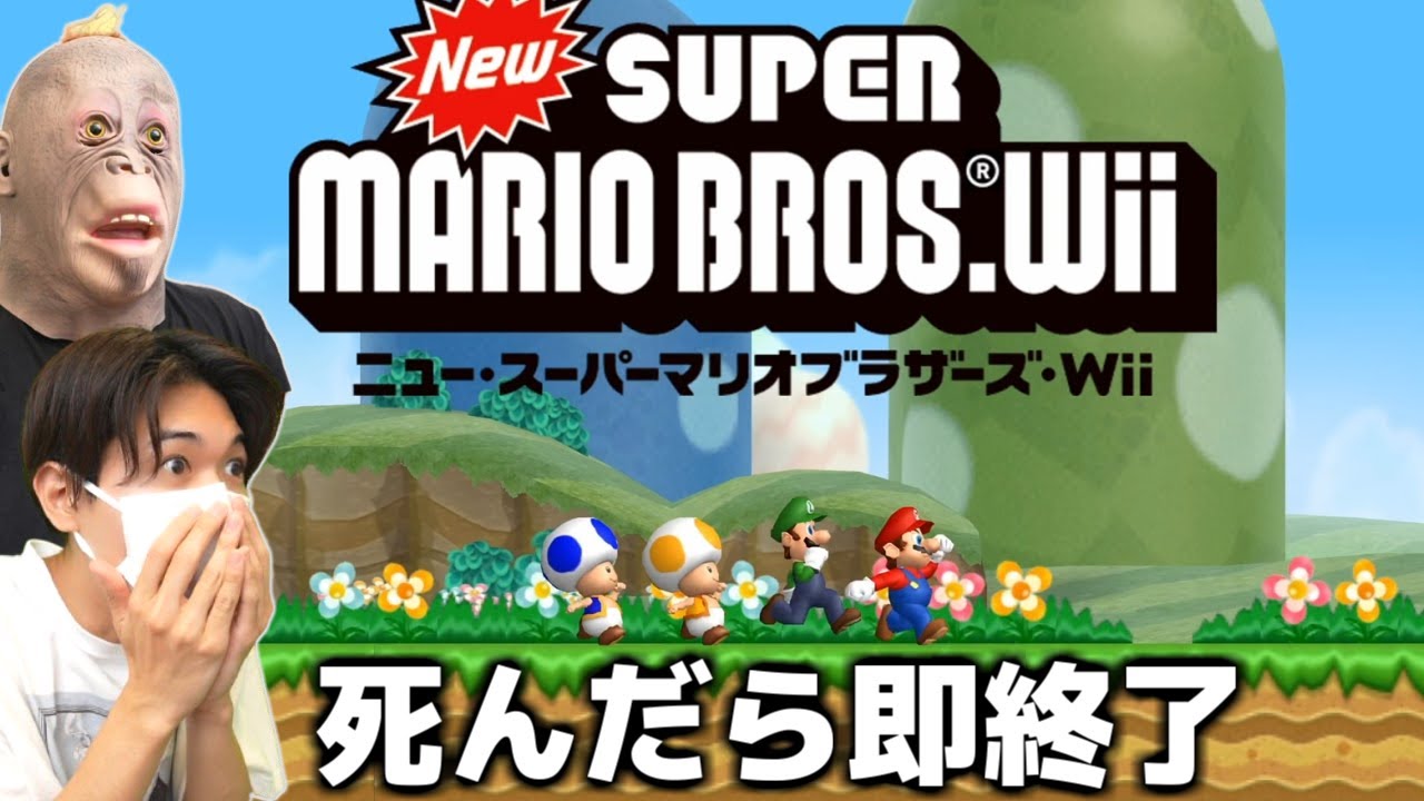 【無理ゲー】死んだら即終了『マリオWii』生放送 #2
