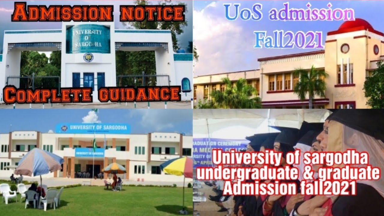 University of Sargodha Admission Fall 2021 are open | UOS Undergraduate Admissions fall 2021 |