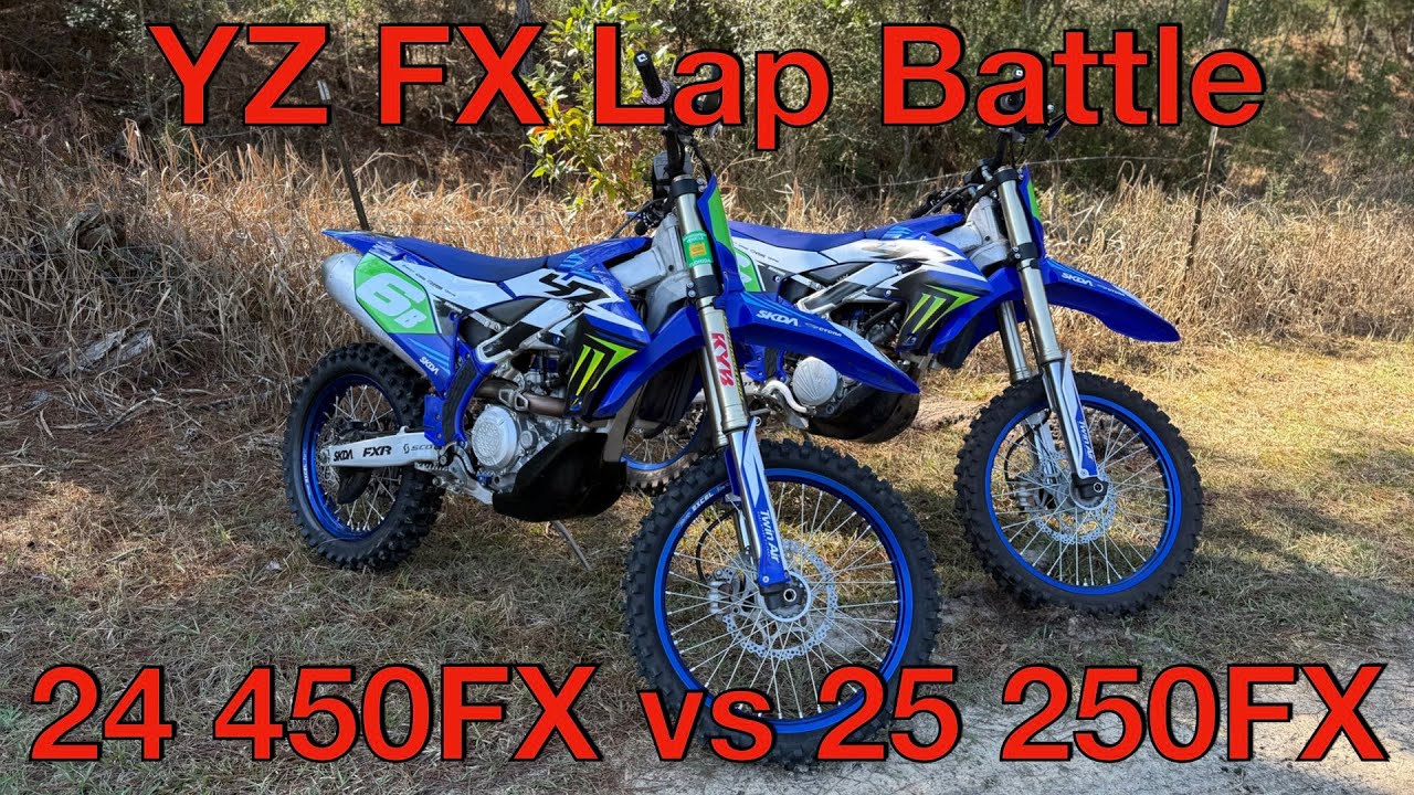Yamaha YZ250FX vs Yamaha YZ450FX Lap Battle