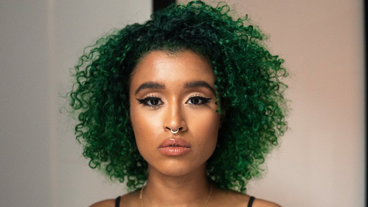 I Dyed My Hair Green! + Hair Dye Hack For Dyeing Your Own Hair Ombre