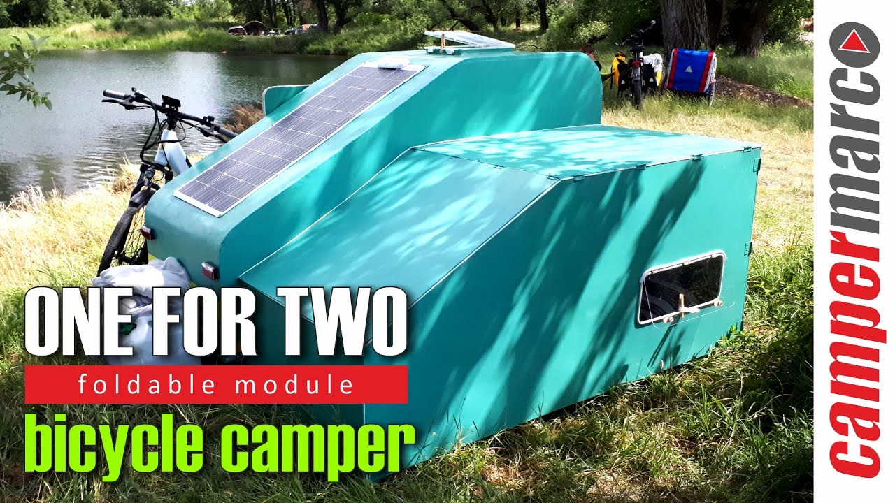 We build a ONE FOR TWO bicycle camper with foldable module | start to finish