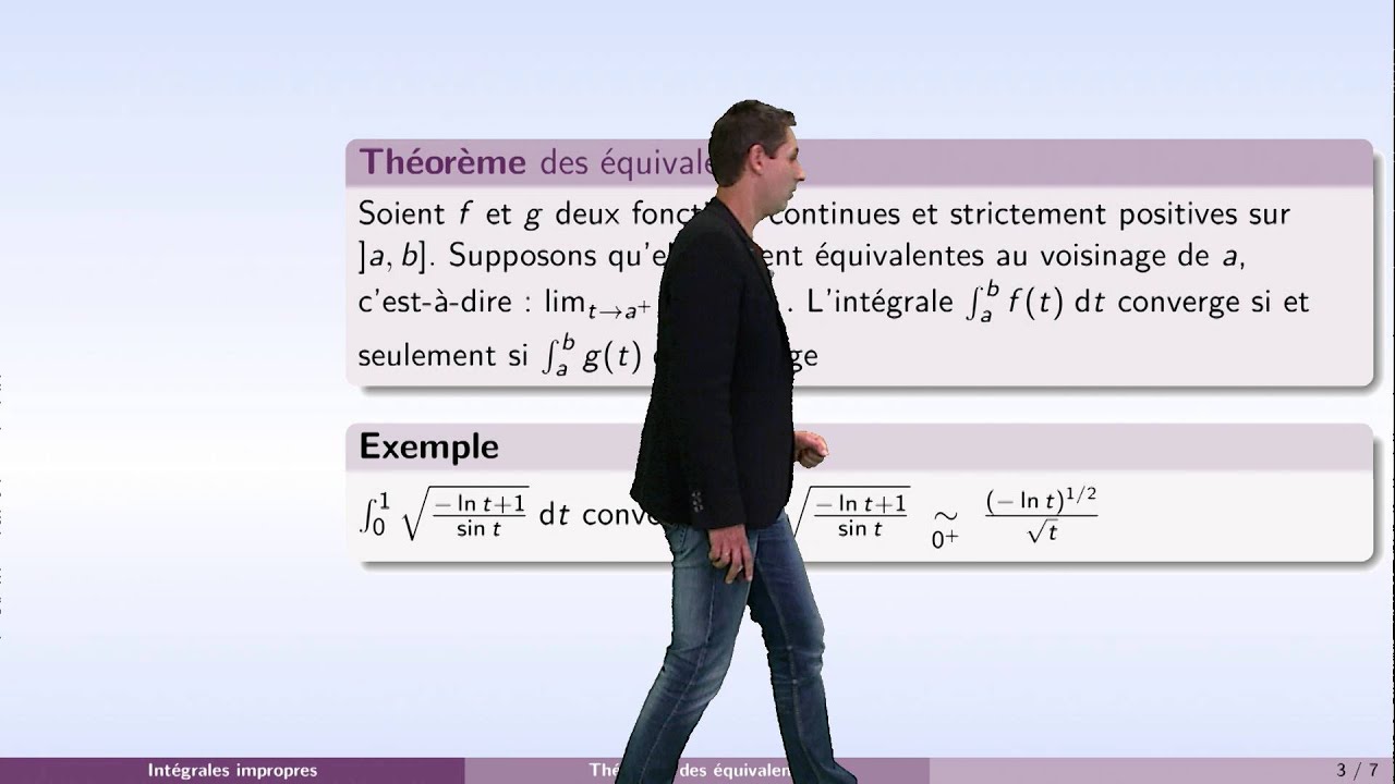 Int&eacute;grales impropres - partie 4 : sur un intervalle born&eacute;
