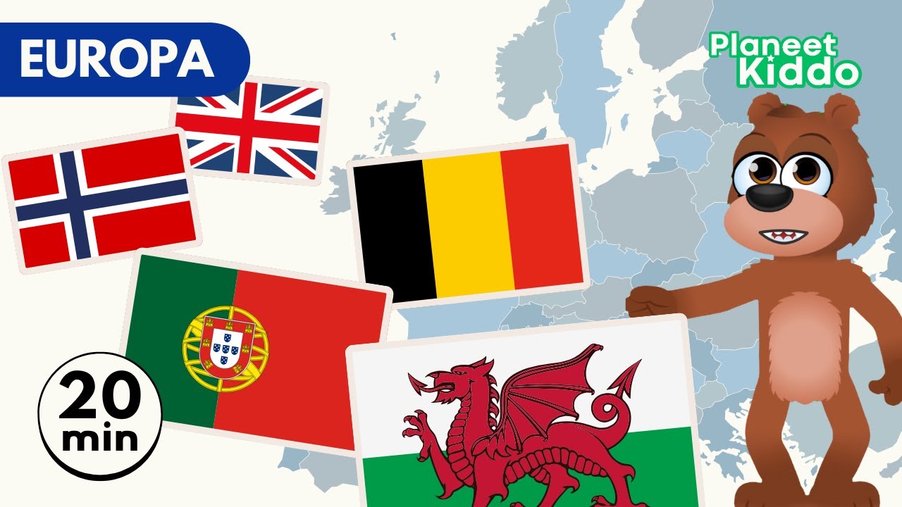 🇪🇺 40 Europese Landen En Vlaggen Leren | MEGA COMPILATIE | Met Uitdagende Vlaggen Quiz | Groep 1-8