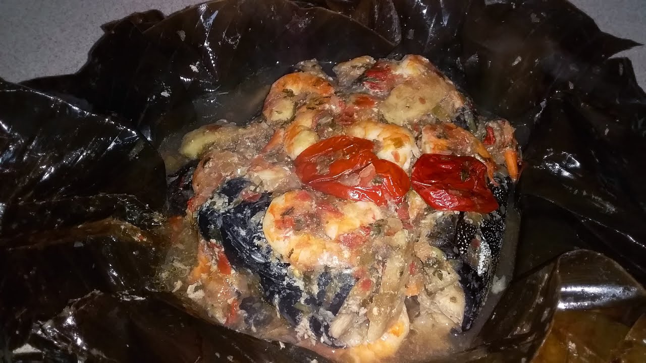 Liboke ya ngolo avec des scampis