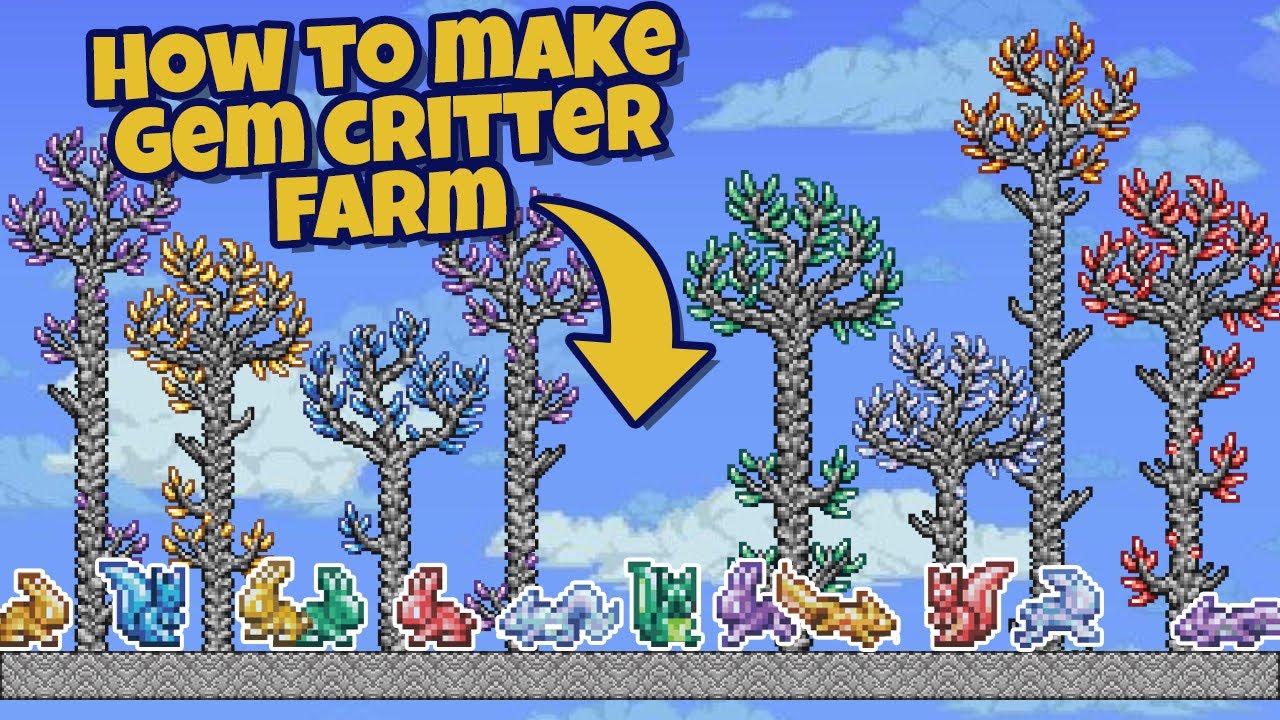 How to make a Gem Critter Farm in Terraria