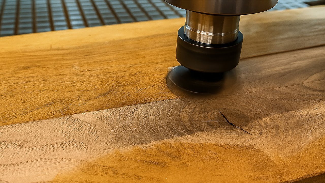 Surfacing a Walnut Slab With a Cheap Amazon CNC Bit (Shockingly Smooth Pass)