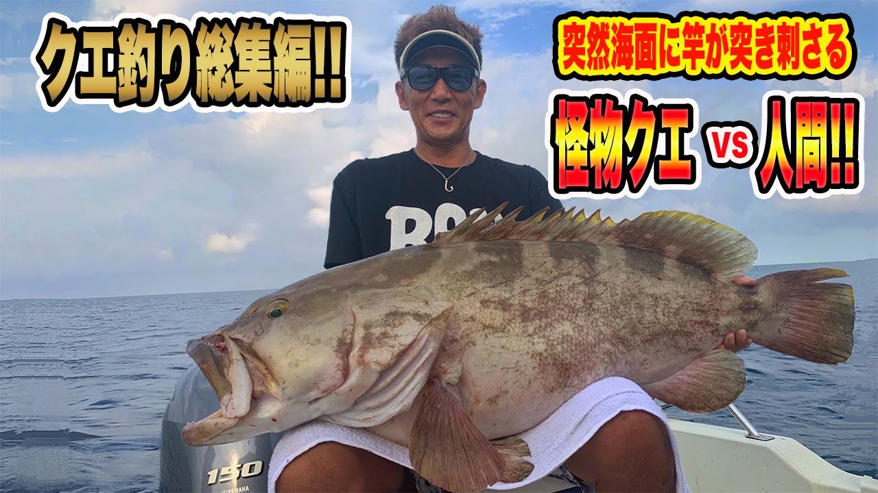 【クエ釣り】船クエ釣り総集編❕突然の舞い込みから怪物クエとの格闘見せます❕