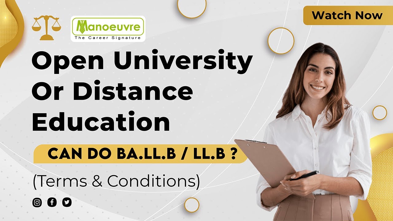 Open University Or Distance Education Student Can Do BA.LL.B / LLB ? | Must Watch