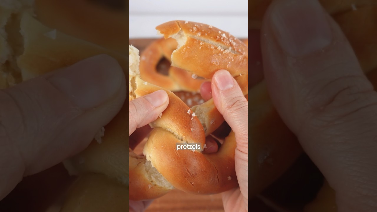 Easy Pretzels at Home 🥨 #asmr #easyrecipes #homemade #pretzel #viral #tiktok