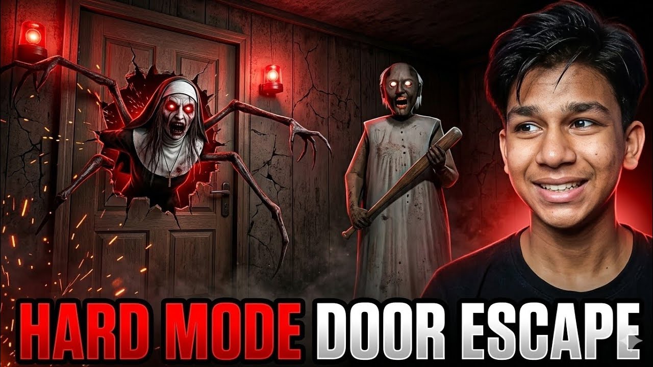 HARD MODE MAIN DOOR ESCAPE | GRANNY HORROR GAMEPLAY 