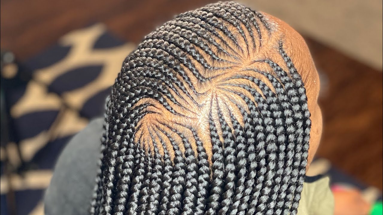 SMALL TWO LAYER DESIGN BRAIDS.... (TOP PART ONLY) #tribalbraids
