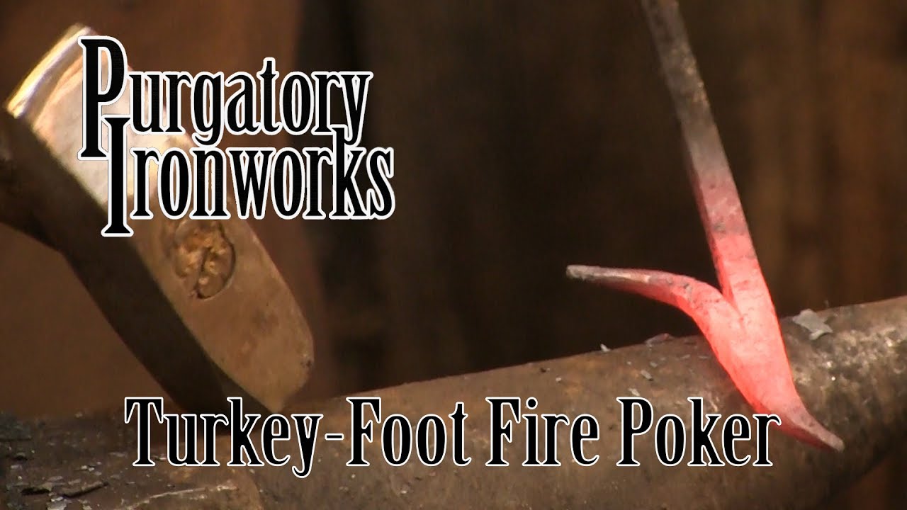 Turkey Foot Fire Poker ( Full Length )