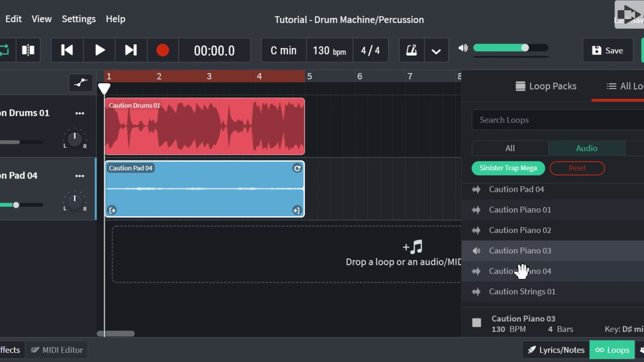 Учебное пособие BandLab: Использование циклов, часть 1