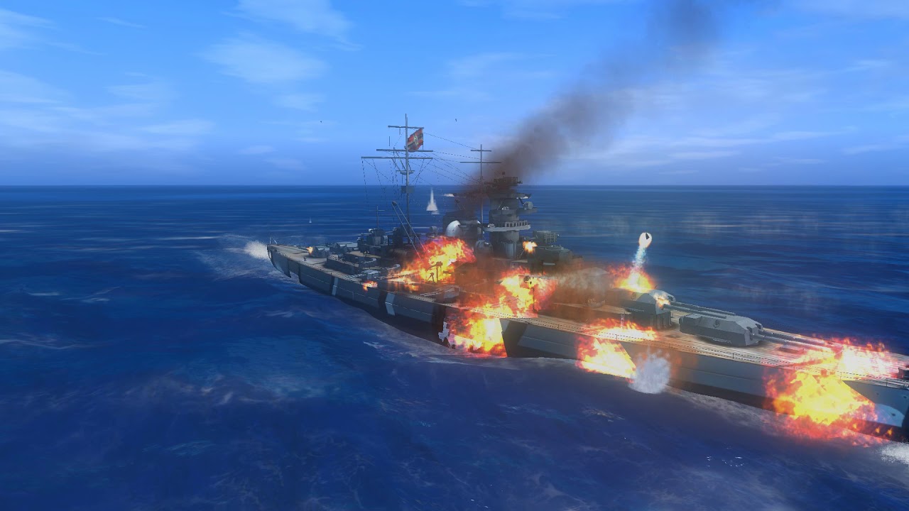 10 Bismarck Class Battleships Vs 1 Titan SuperSub SH4/TMO