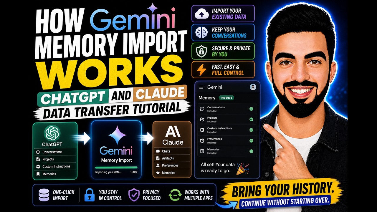 How Gemini Memory Import Works | ChatGPT and Claude Data Transfer Tutorial
