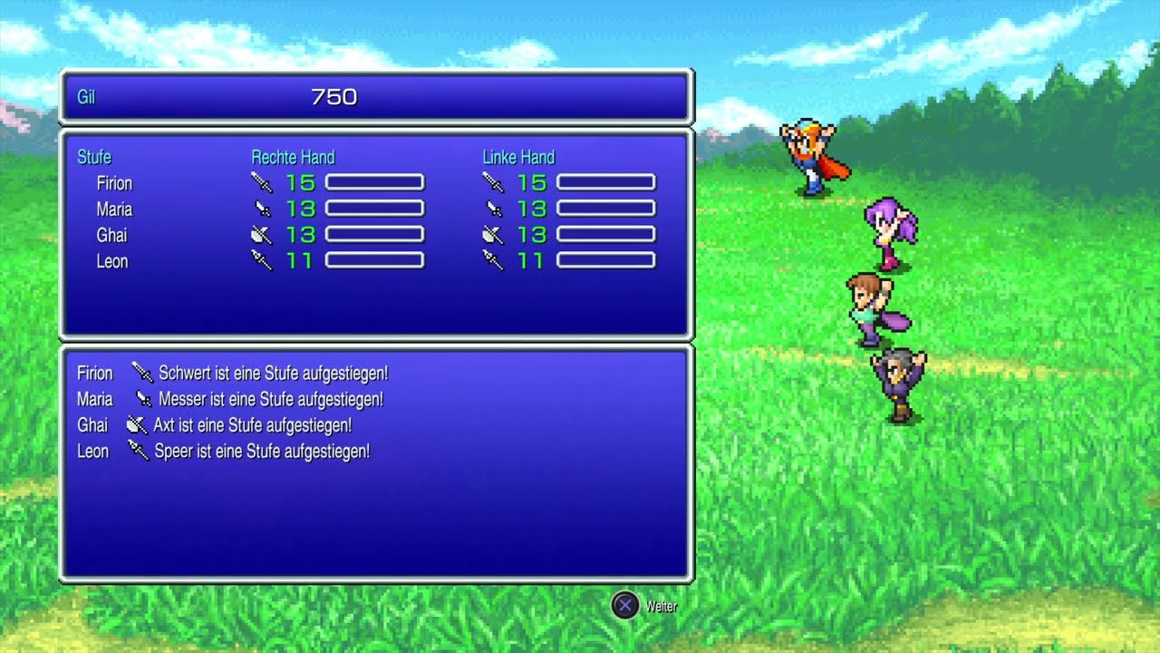 FINAL FANTASY II Waffen einfach und schnell leveln