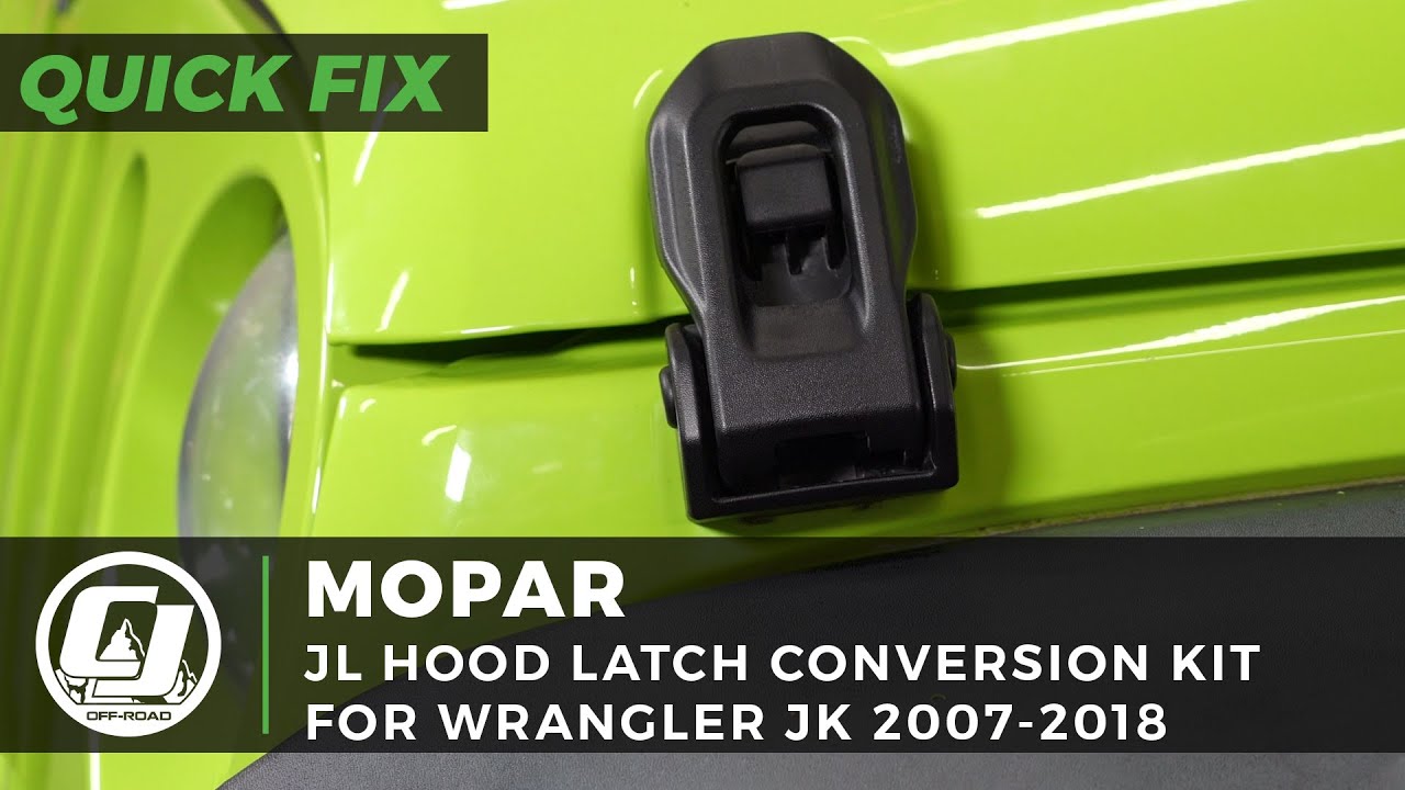 Jeep JK Install: How to fit Mopar Factory Jeep JL Wrangler Hood Latches on your Jeep JK Wrangler