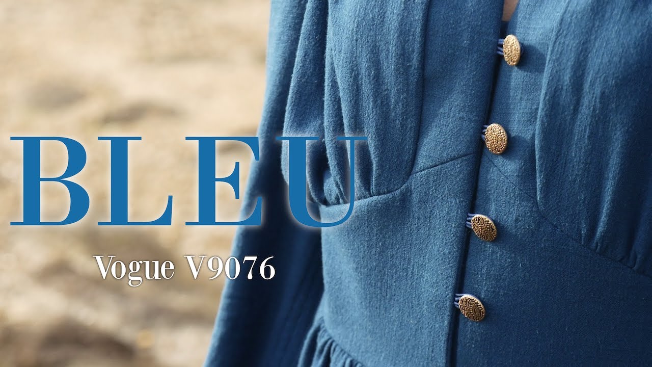 B L E U - Je couds le patron Vogue V9076