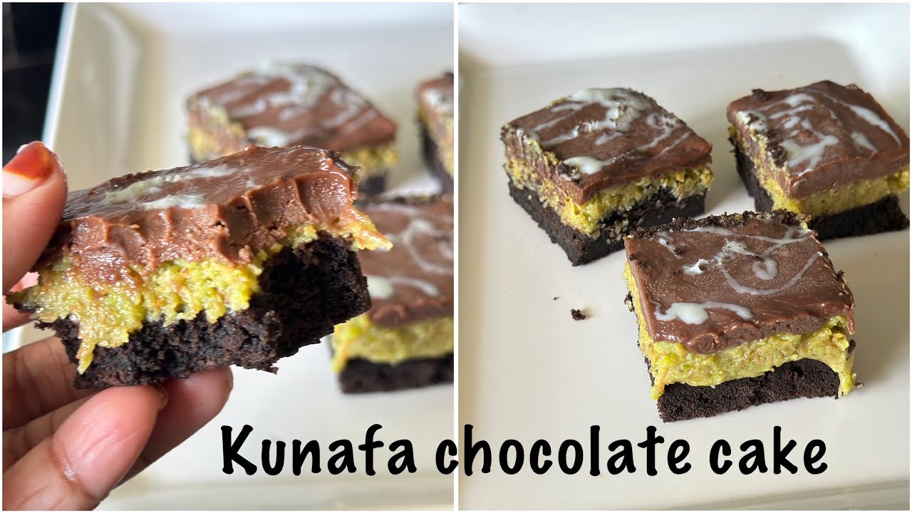 Trending kunafa chocolate cake/instagram viral cake